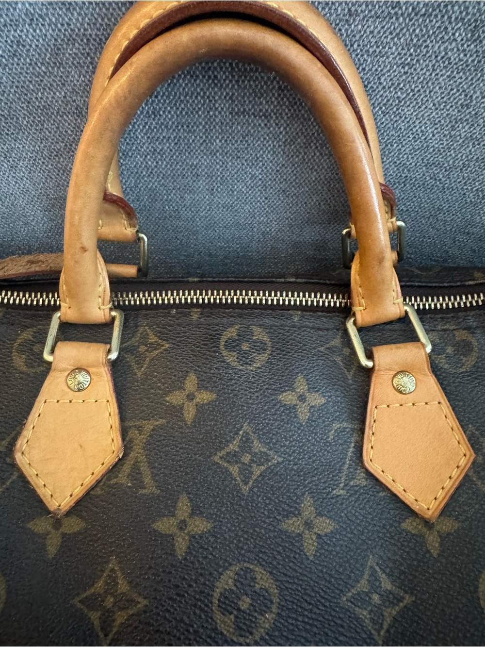 Louis Vuitton Speedy 30 Monogram Canvas Handbag SD4007 w/ Lock & Key - Picture 15 of 16